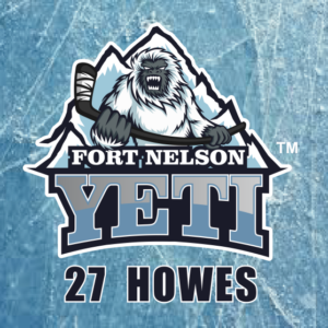 Fort Nelson YETI logo with 27 Howes text skate mat