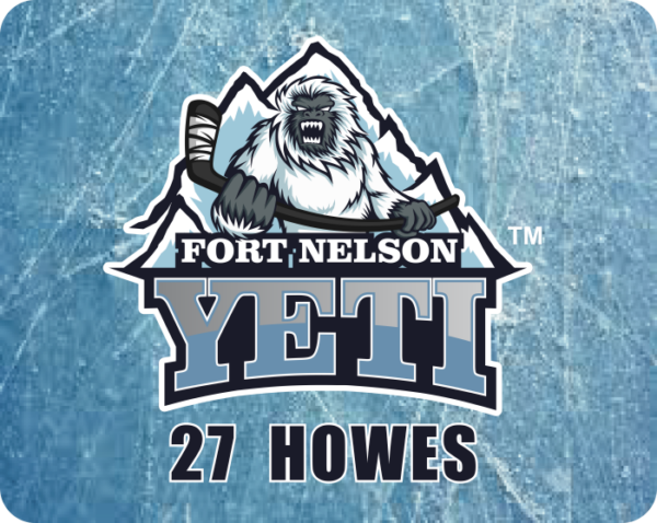 Fort Nelson YETI logo with 27 Howes text skate mat