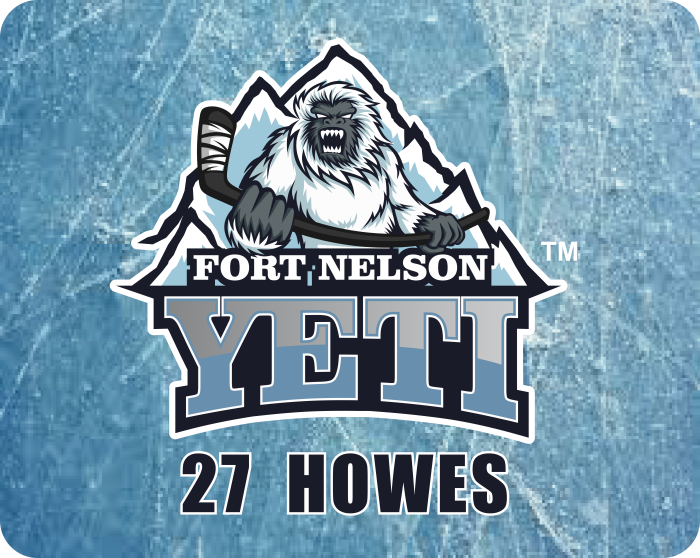Fort Nelson YETI logo with 27 Howes text skate mat