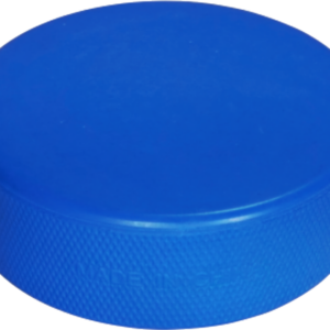 Blue coloured hockey puck