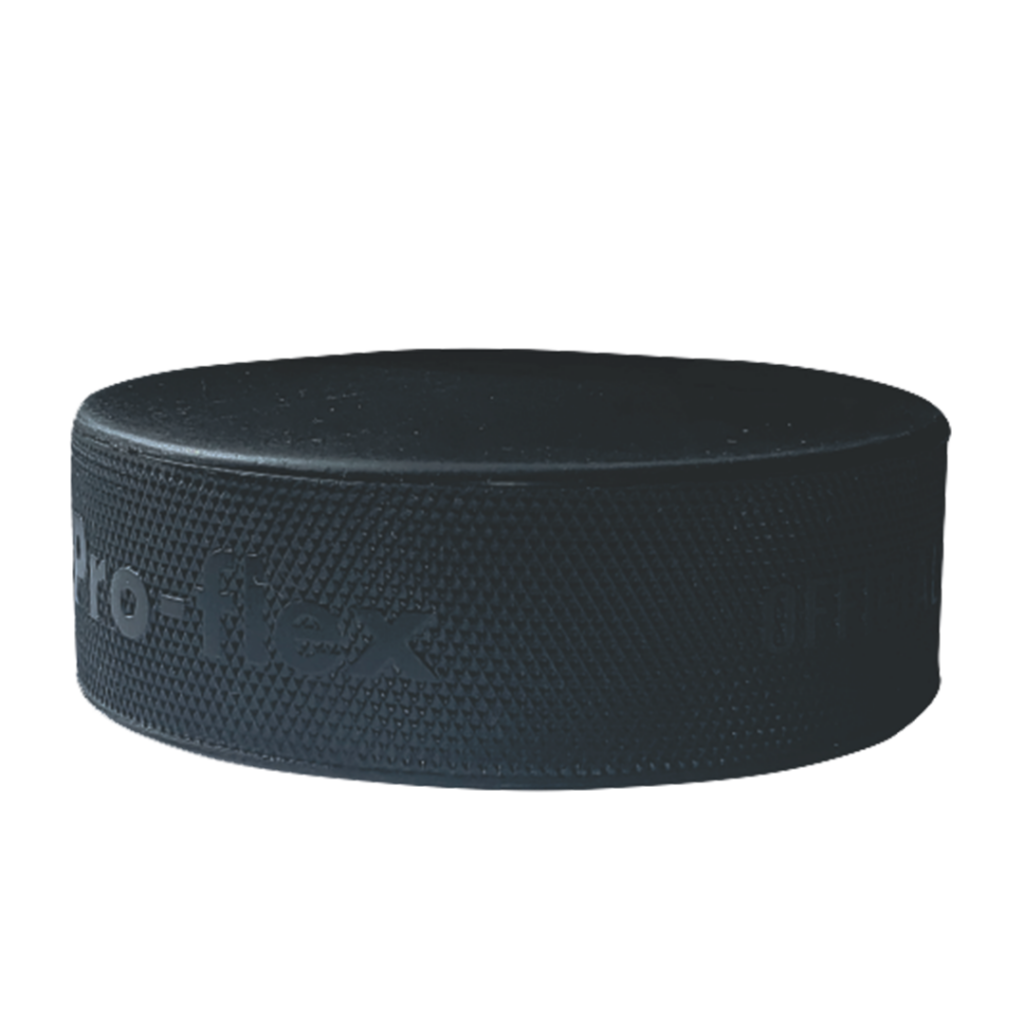 Black Canadian Pro blank hockey puck
