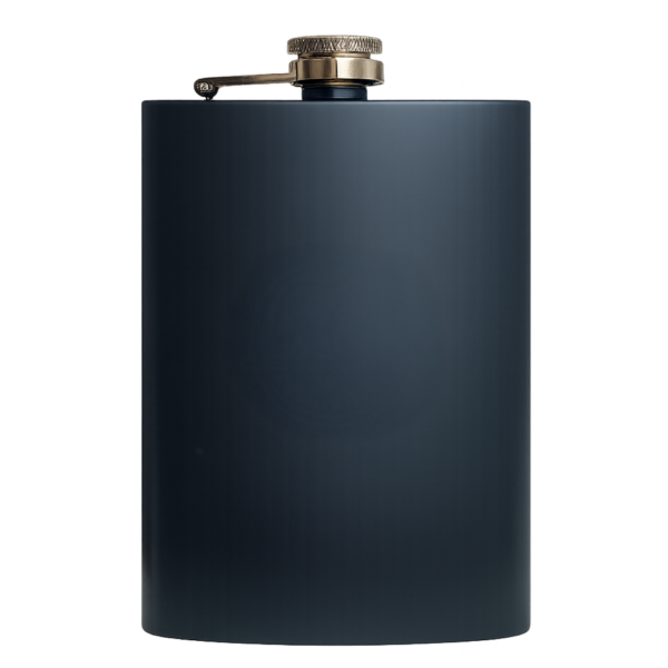 Metal flask with a screw cap