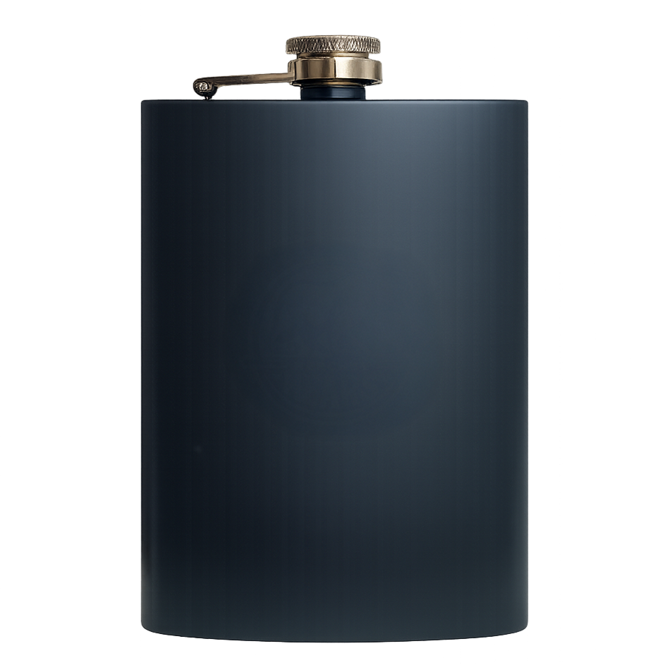 Metal flask with a screw cap