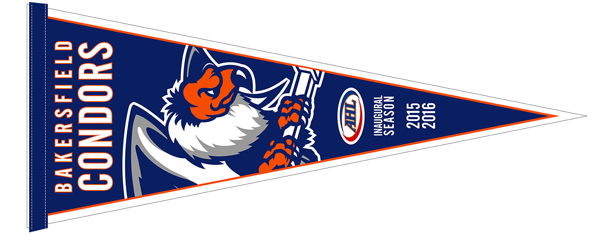 Bakersfield Condors inaugural season 2015–2016 pennant with team logo