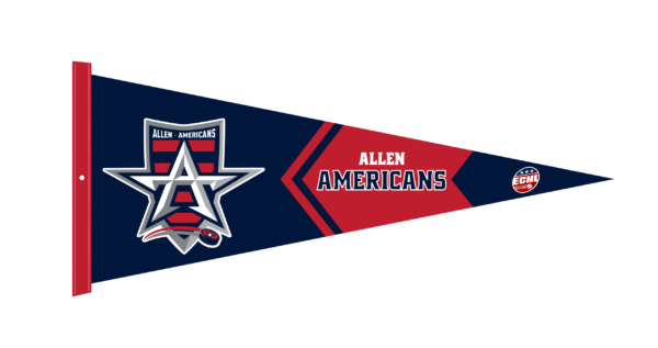Allen Americans hockey pennant with team logo and name