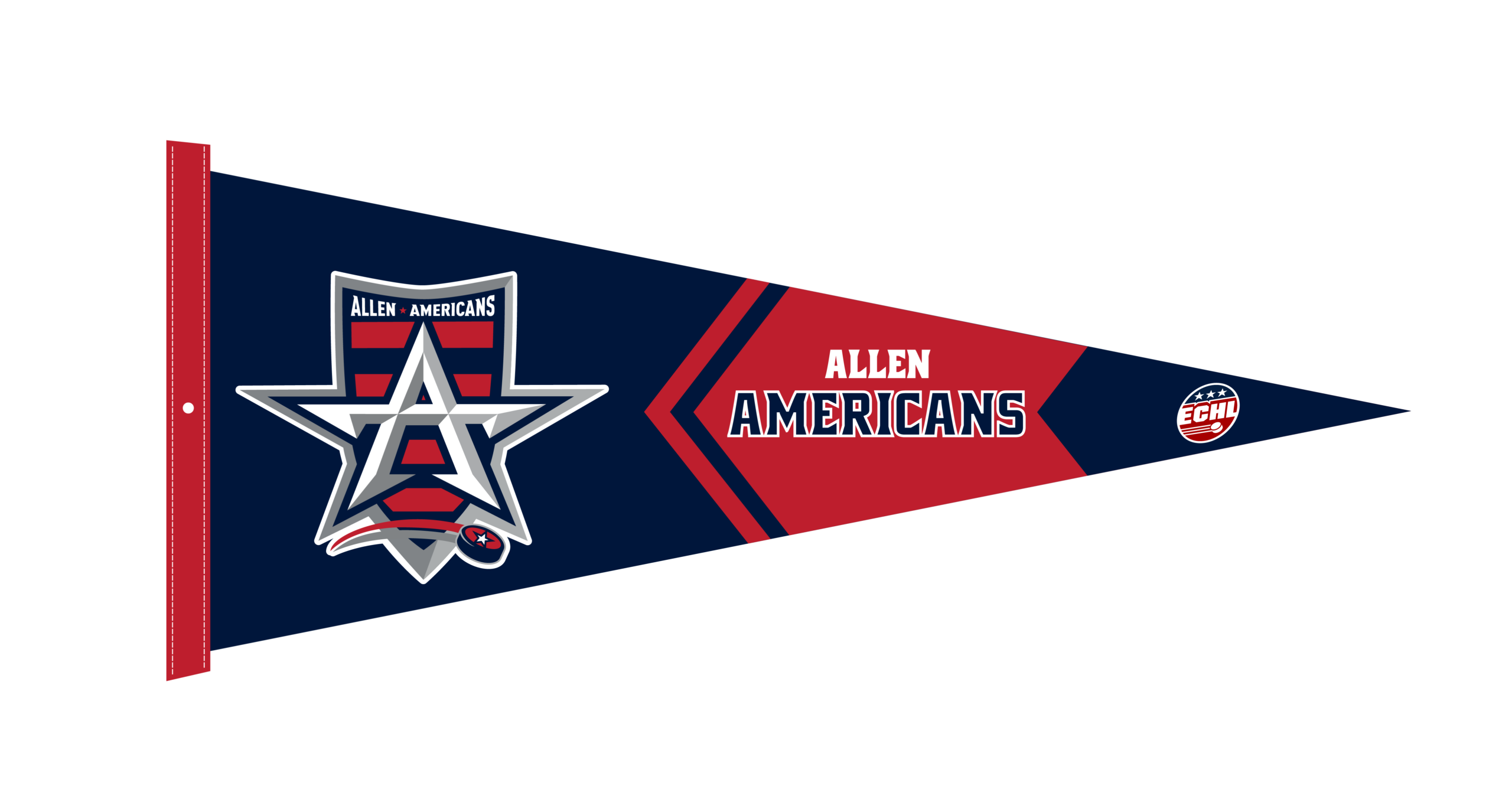 Allen Americans hockey pennant with team logo and name