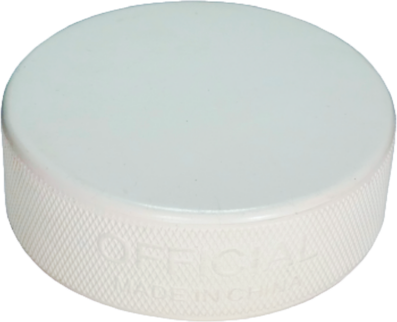 White coloured hockey puck