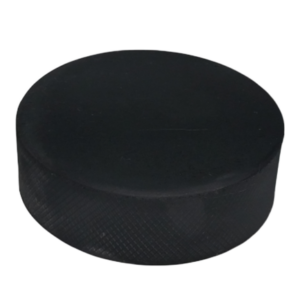 Black sponge hockey puck