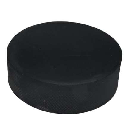 Black sponge hockey puck