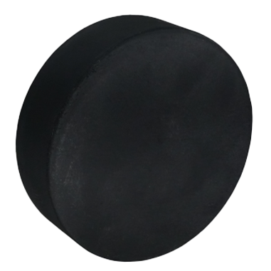 Black sponge hockey puck