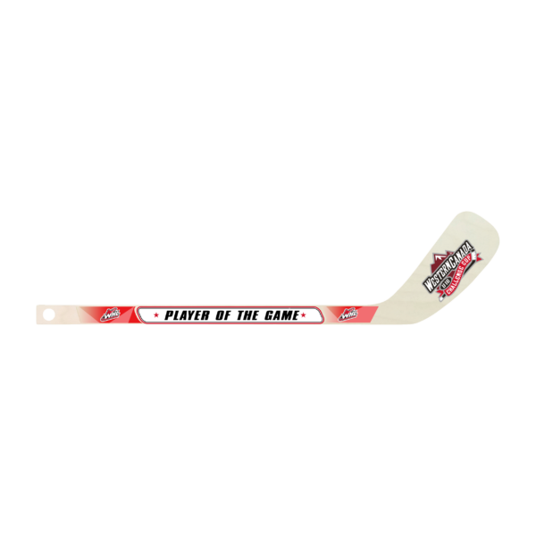Player of the Game hockey stick graphic with WHL and Western Canada U18 Challenge Cup logos