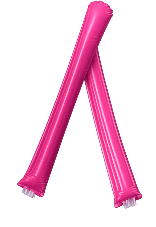 Pink cheering sticks