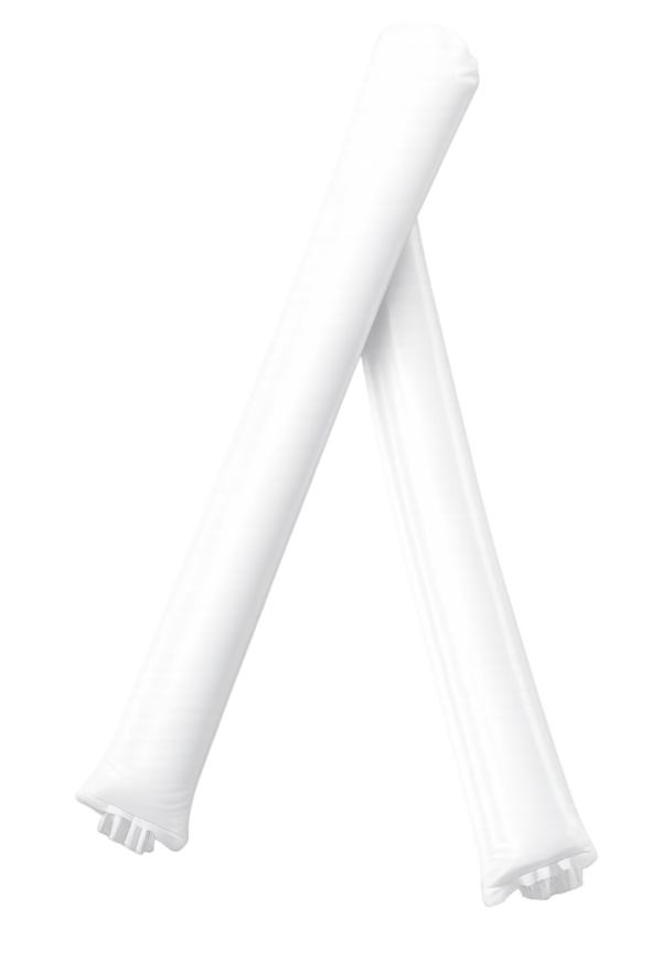 White cheering sticks