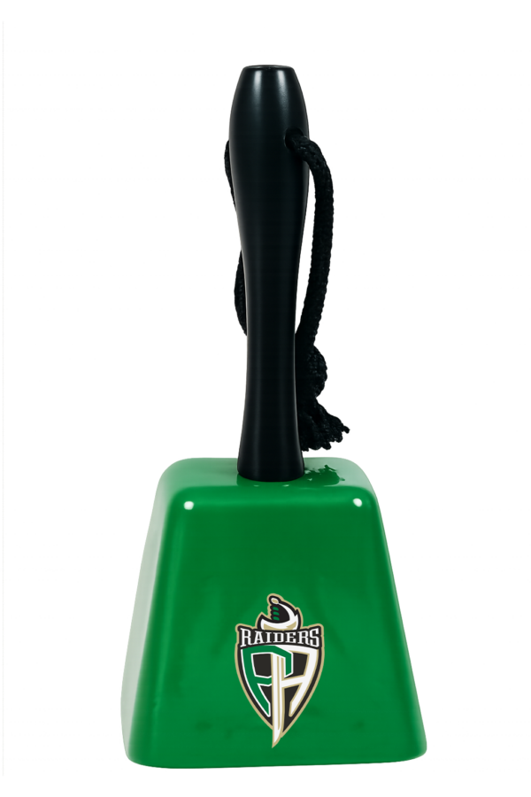 Green Raiders cowbell