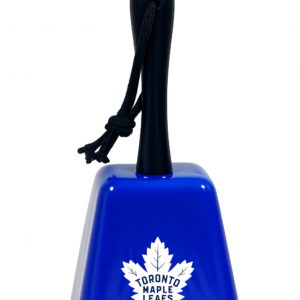 Toronto Maple Leafs blue cowbell with lanyard