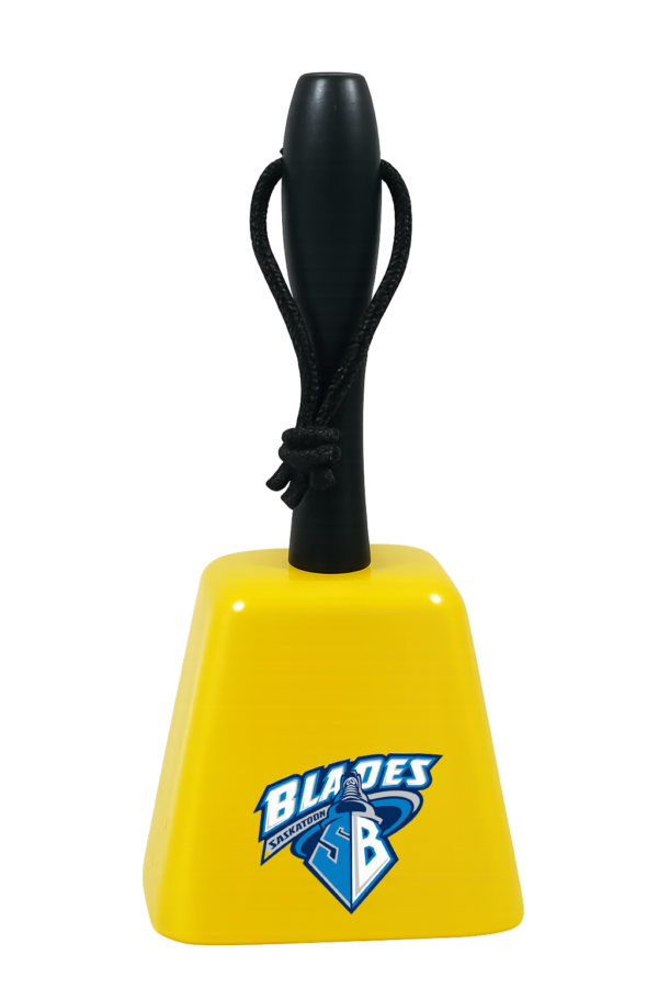 Yellow Saskatoon Blades cowbell