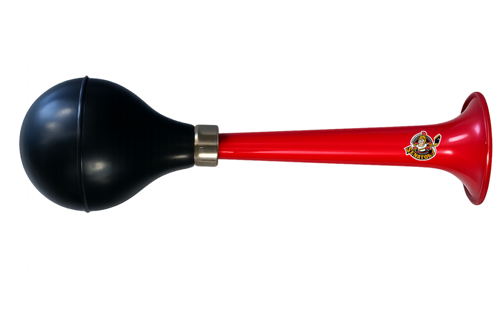 Red Binghamton Senators honk-honk horn
