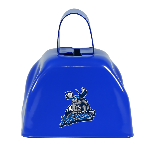 Blue Manitoba Moose mini cowbell