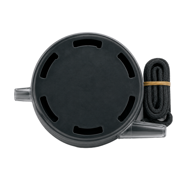 Puck shaped horn with wristband