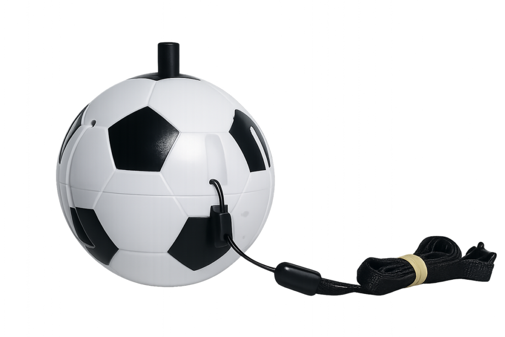 Soccer ball shaped horn with wristband