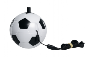 Soccer ball shaped horn with wristband