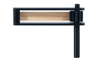 Black wooden rattle