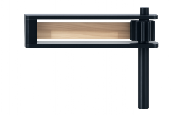 Black wooden rattle