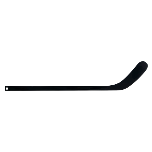Black hockey stick blade on a black background