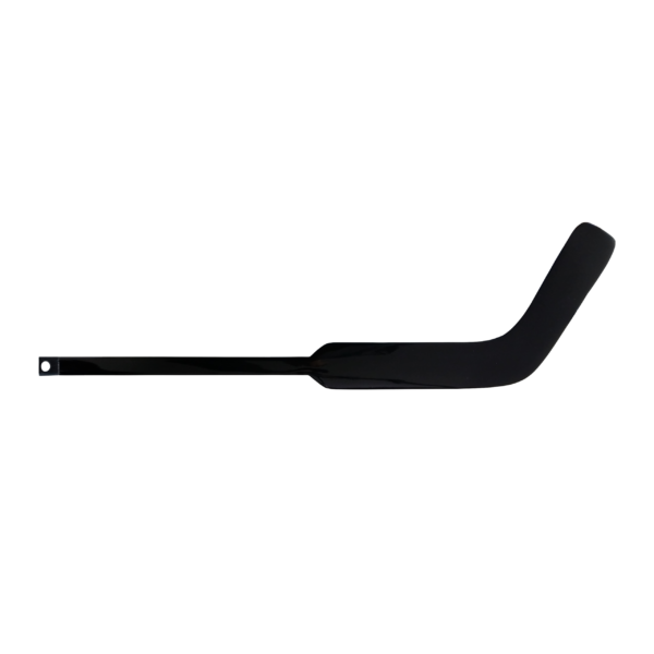 Black hockey stick blade and shaft on a black background