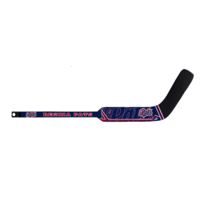 Regina Pats hockey stick with team logo and colours