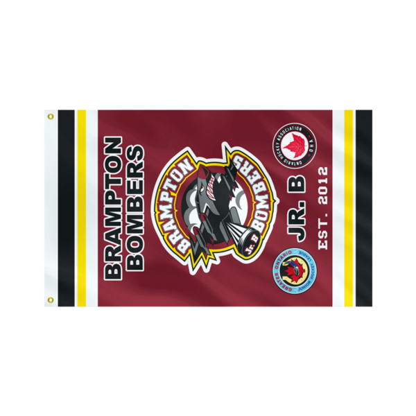 Brampton Bombers Jr. B banner, est. 2012 custom flag