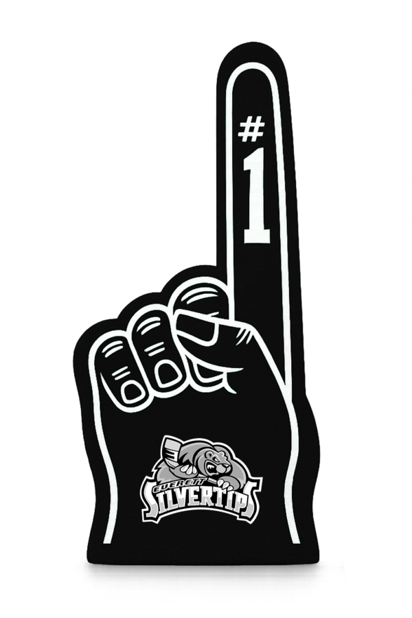 Foam finger with #1 and SilverTip logo