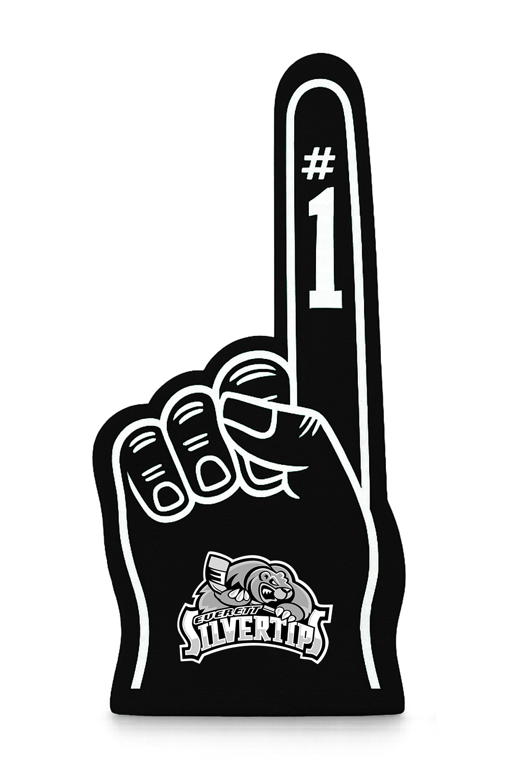 Foam finger with #1 and SilverTip logo