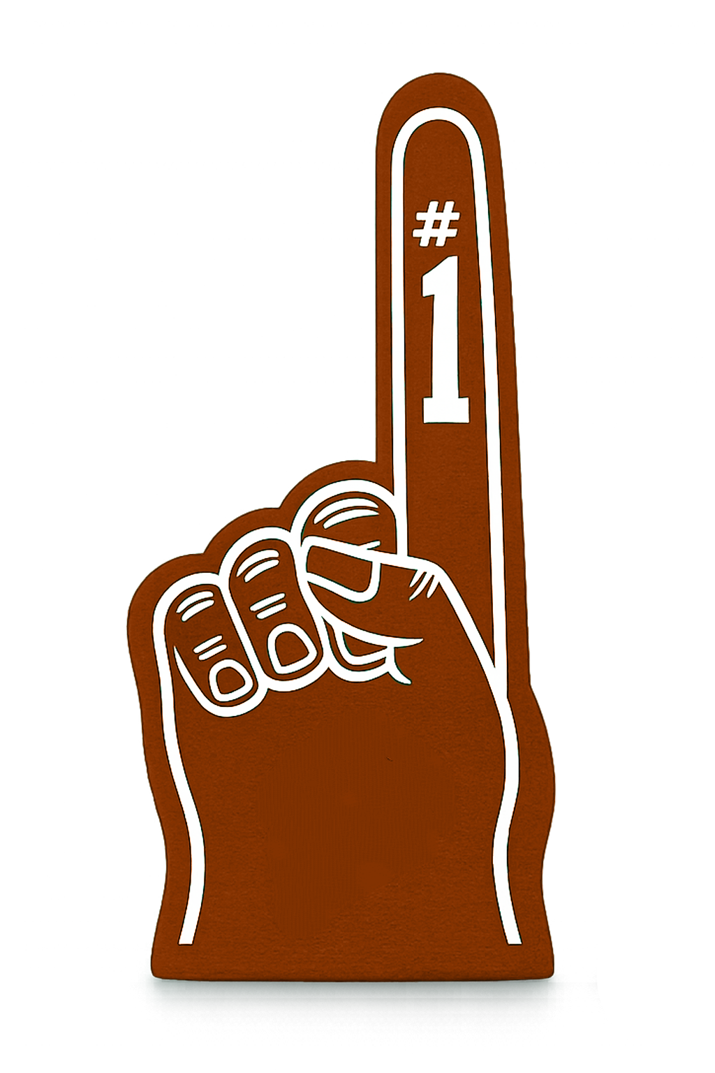 Number one foam finger cheering gesture