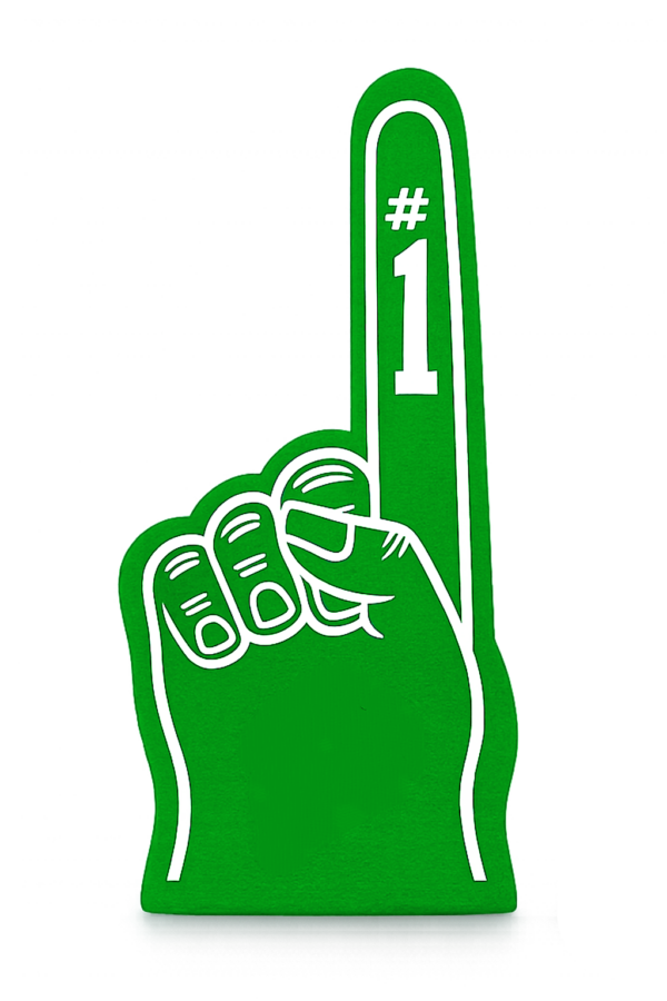 Number one foam finger with raised index finger