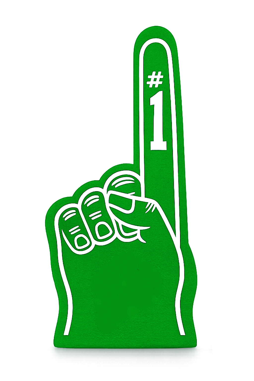 Number one foam finger with raised index finger
