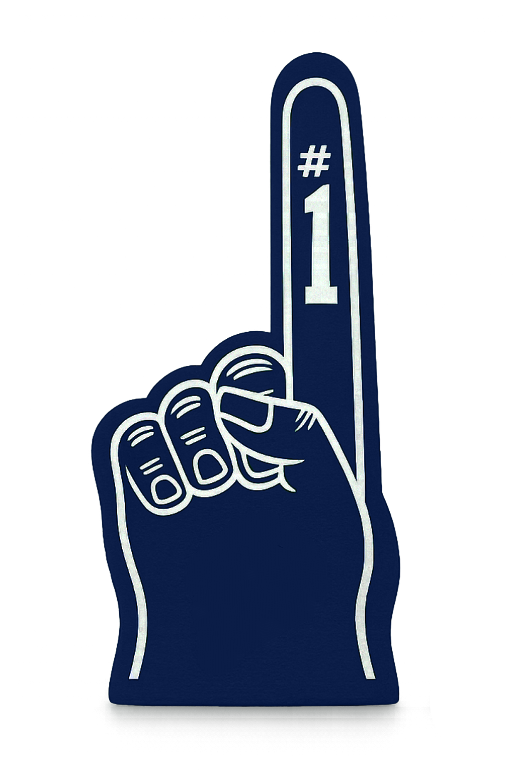 Number one foam finger cheering sign