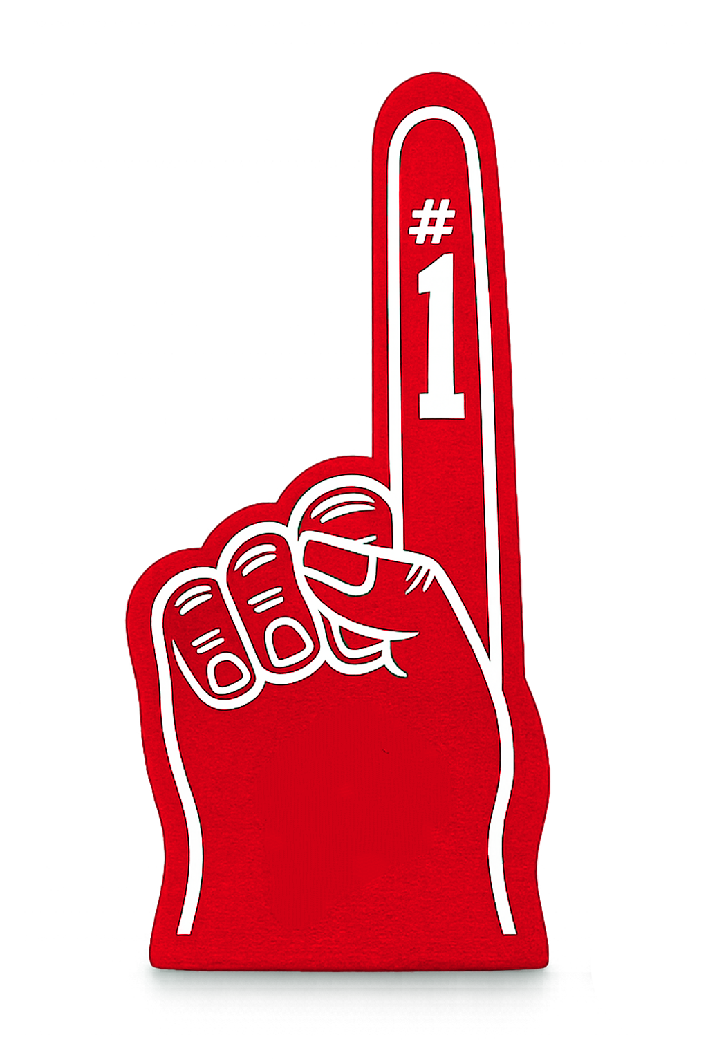 #1 foam finger cheering hand sign