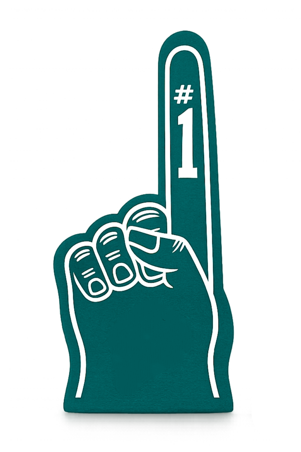 Foam finger with #1