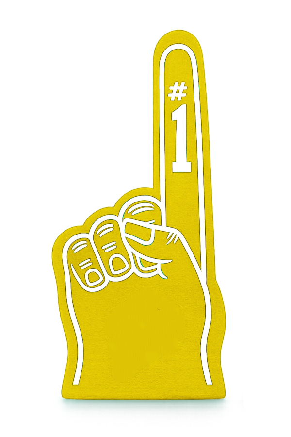 Foam finger with #1 raised