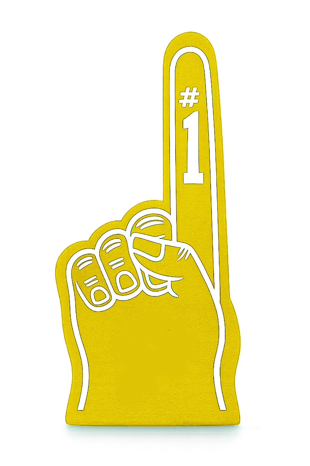 Foam finger with #1 raised