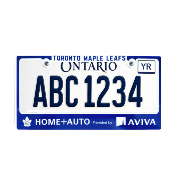 Toronto Maple Leafs licence plate cover