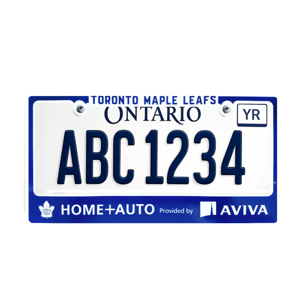 Toronto Maple Leafs licence plate cover