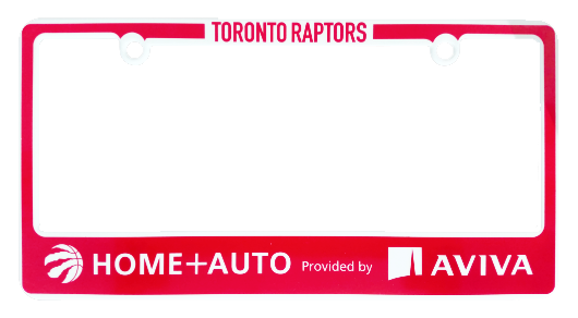 Toronto Raptors licence plate cover