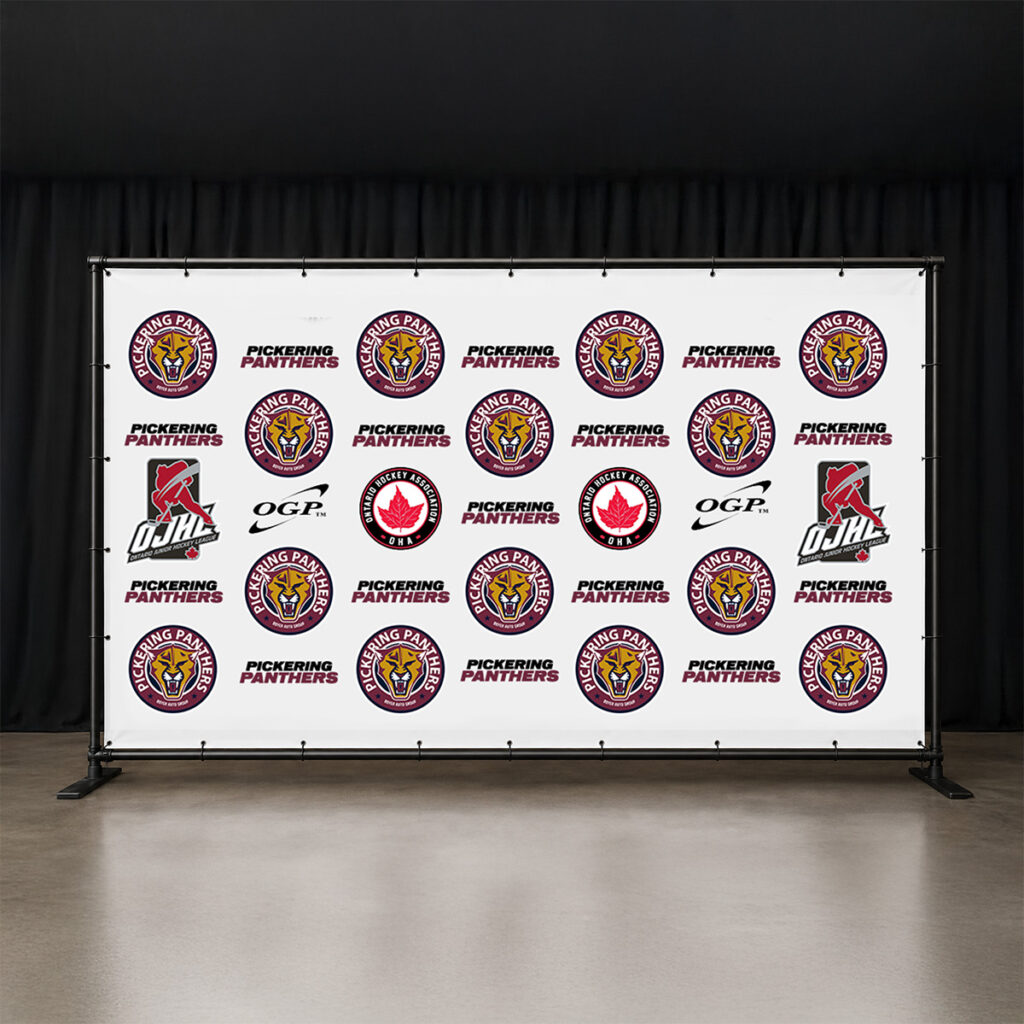Pickering Panthers and Ontario Hockey Association logos on a white backdrop