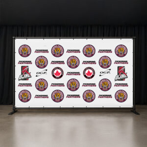 Pickering Panthers and Ontario Hockey Association logos on a white backdrop