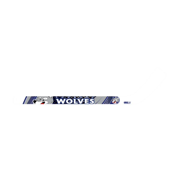 Sudbury Wolves hockey stick graphic