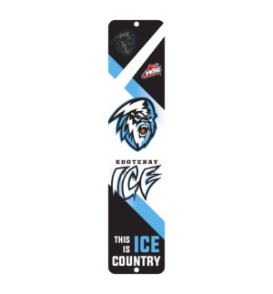 Kootenay Ice street sign with team logo and the slogan “This is Ice Country”