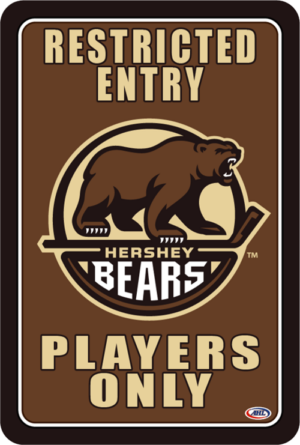 Restricted entry for Hershey Bears players only sign