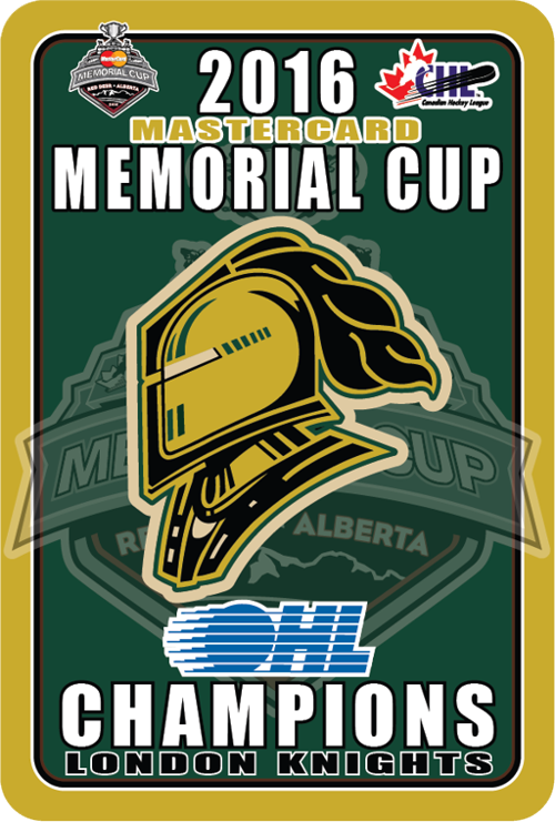 2016 Mastercard Memorial Cup champions: London Knights sign